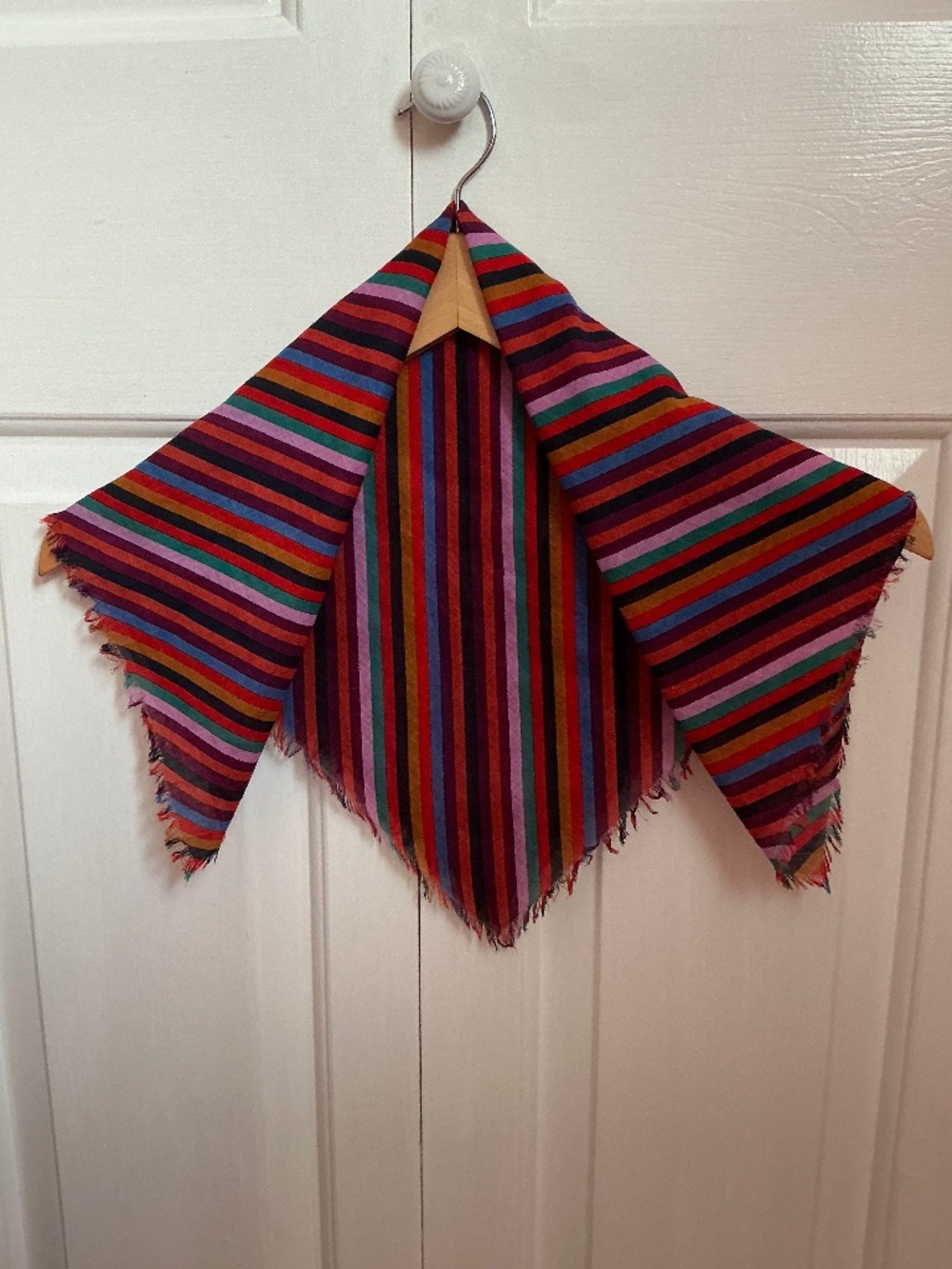 Madewell | Organic Cotton Fringed Bandana Scarf in Festival Candy Stripe